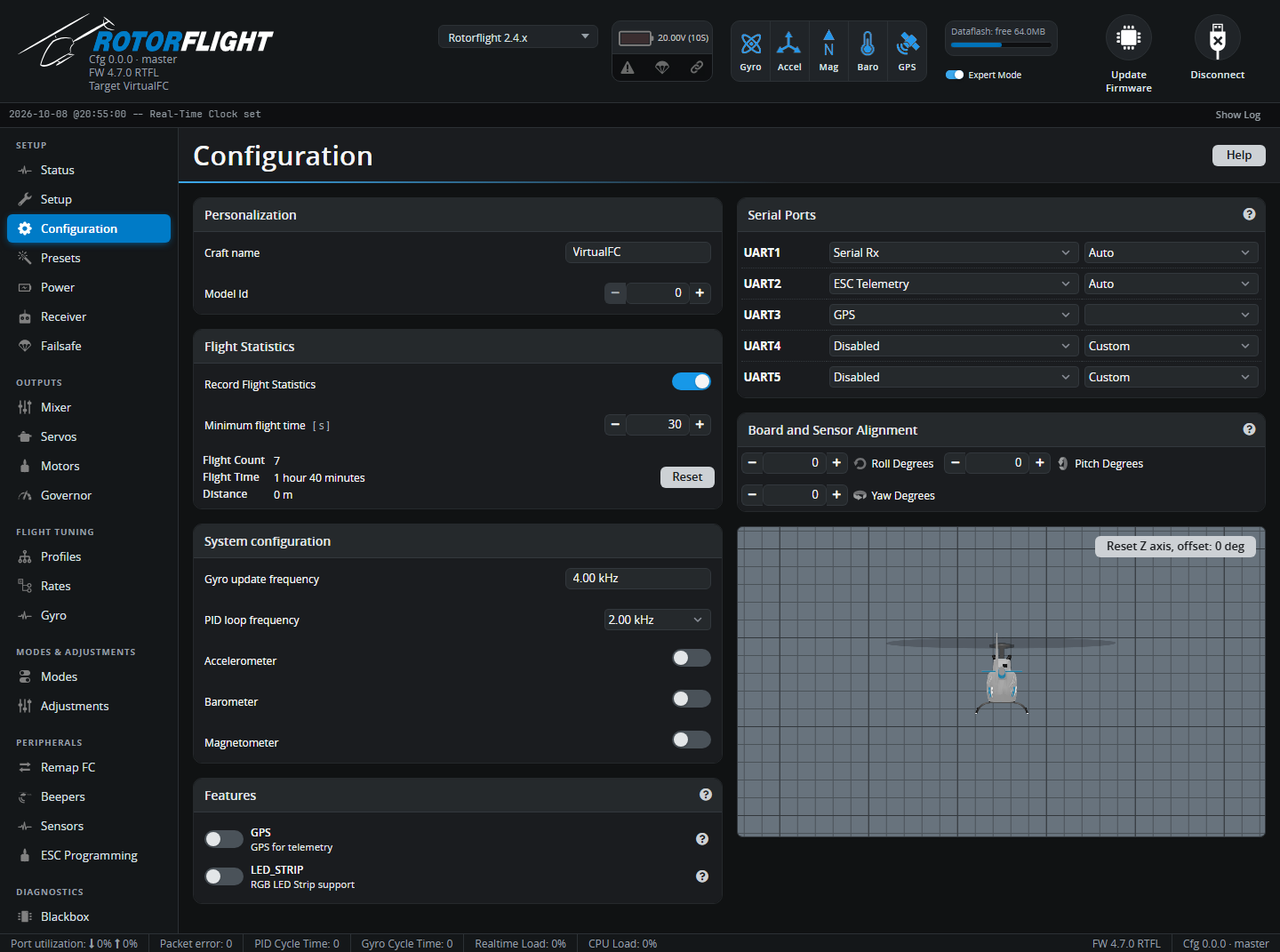Configuration tab