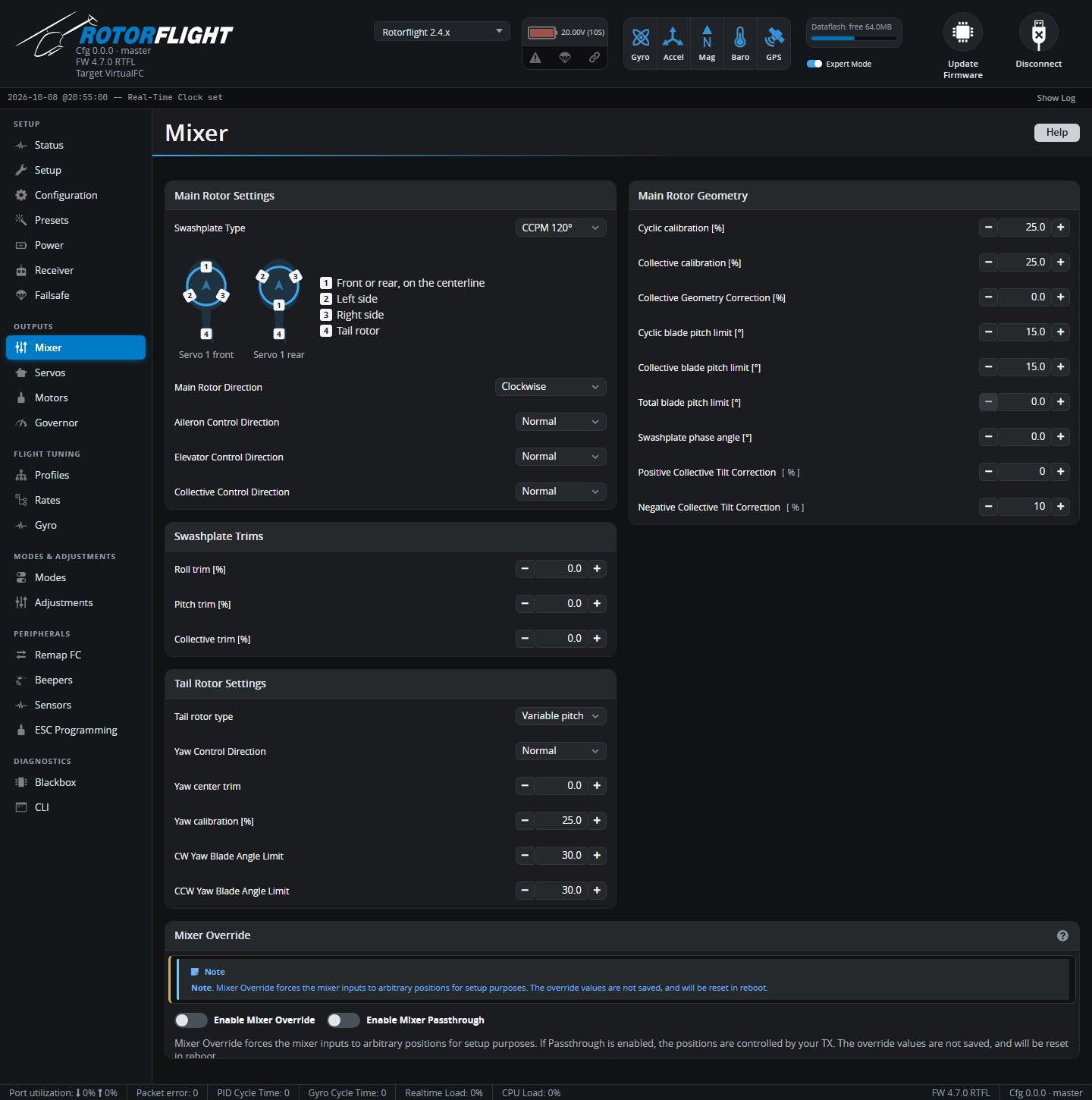 Mixer tab